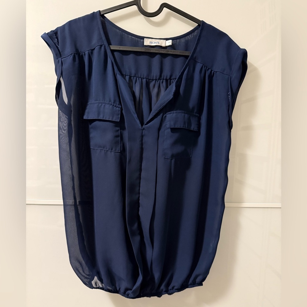 Ricki's Deep Blue Blouse